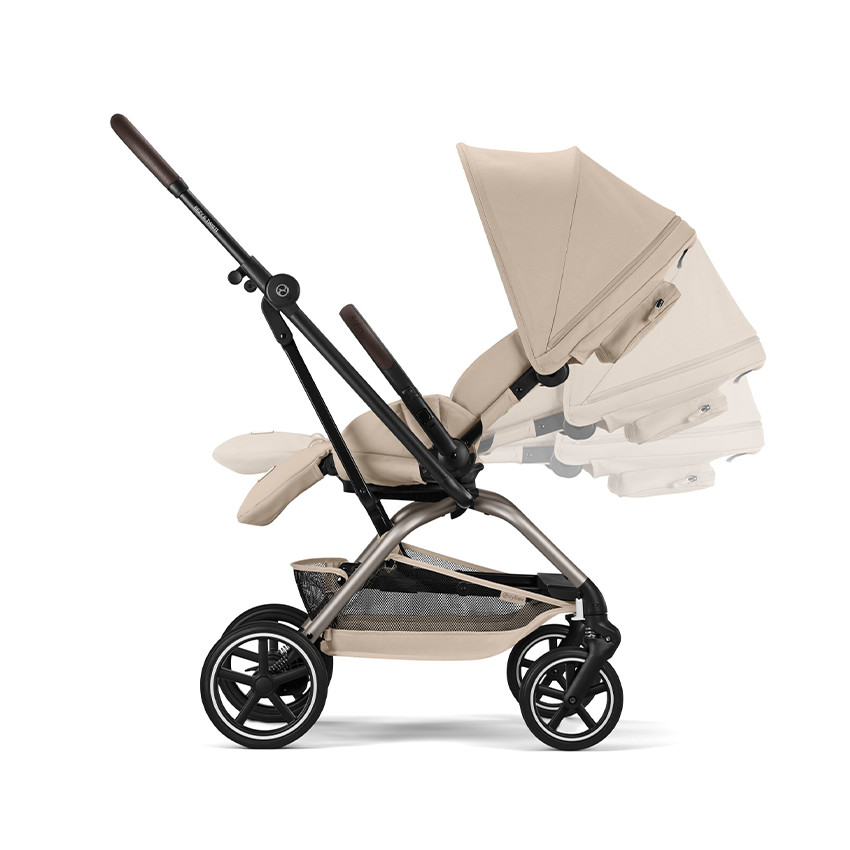 Καροτσάκι με περιστρεφόμενο κάθισμα Eezy S Twist+ 2 - Almond Beige 