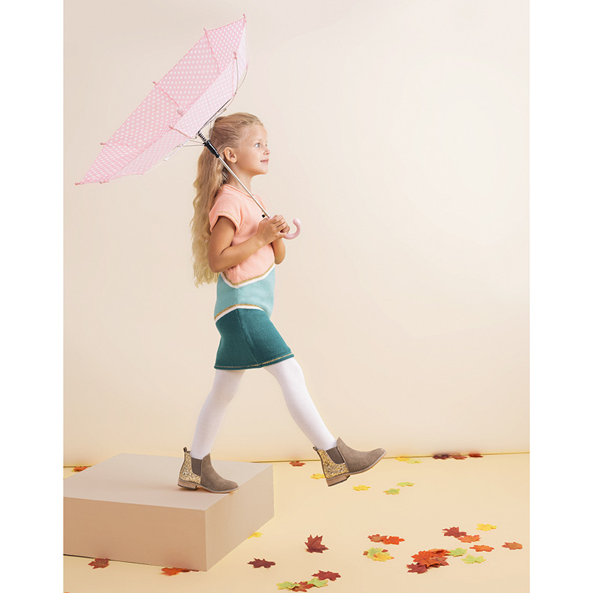 Φόρεμα πλεκτό  κοντομάνικο με χρυσές πινελιές 