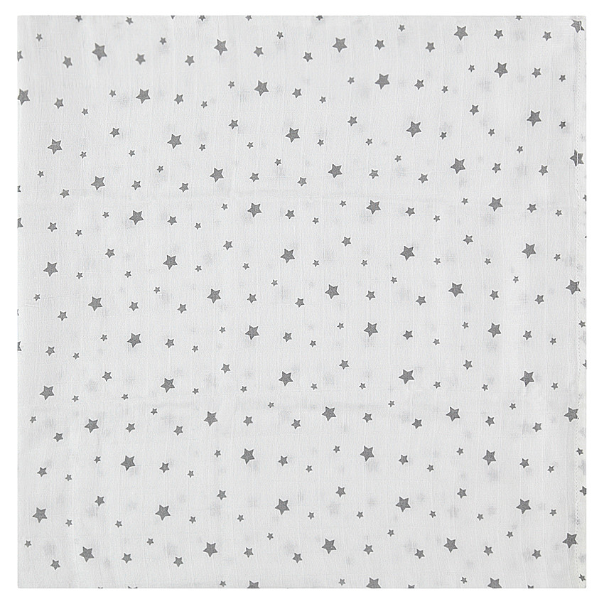 Πάνα 100 x 100 εκ. από ίνες μπαμπού, με εμπριμέ μοτίβο αστέρια 