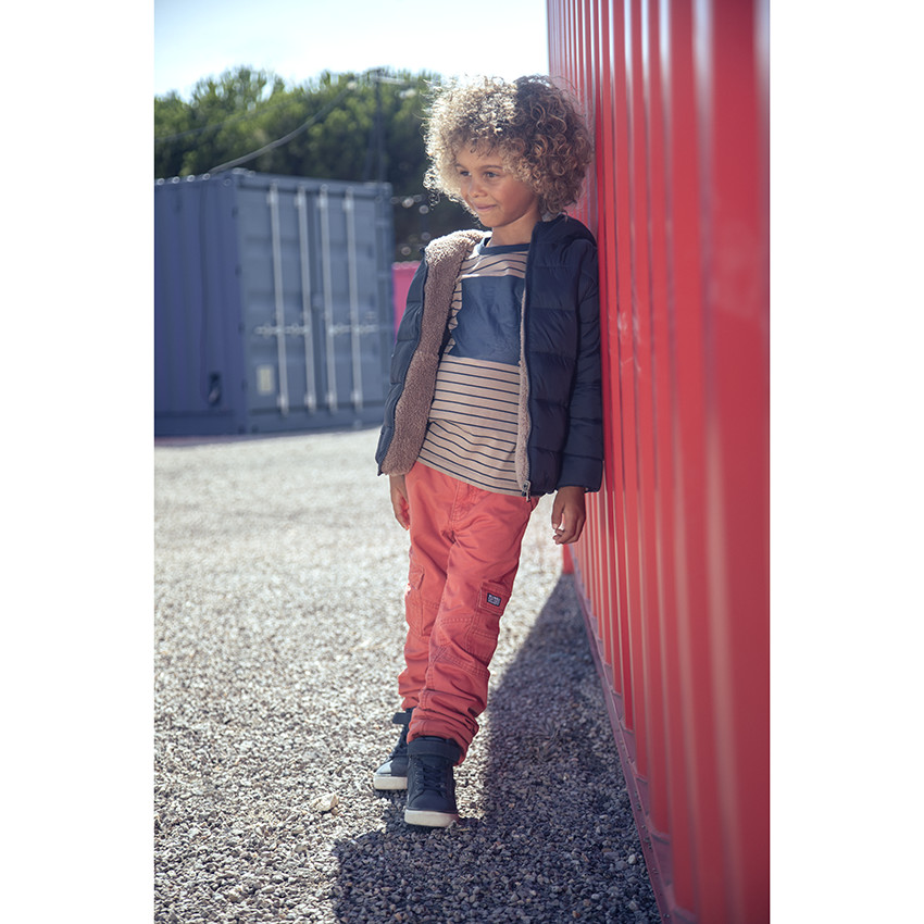 Μπουφάν réversible με κουκούλα για αγόρι 