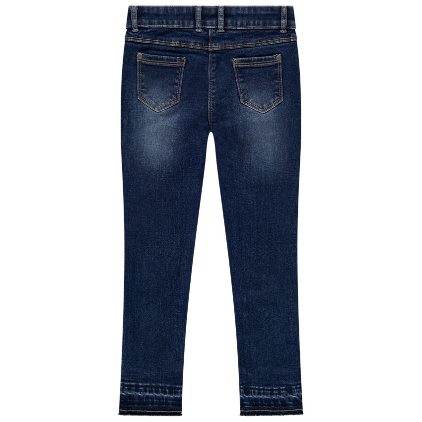 Jean slim για κορίτσι με λουλούδια κεντημένα 