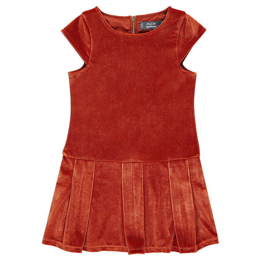 Μονόχρωμο βελούδινο φόρεμα  