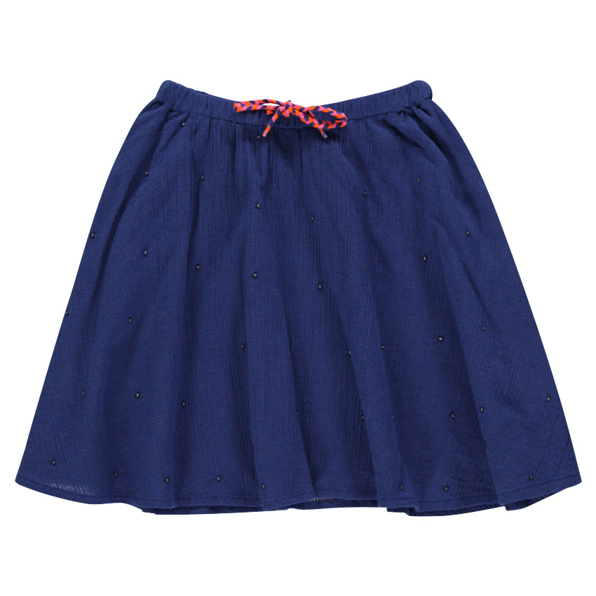 Jupe en crêpe avec perles fantaisie 