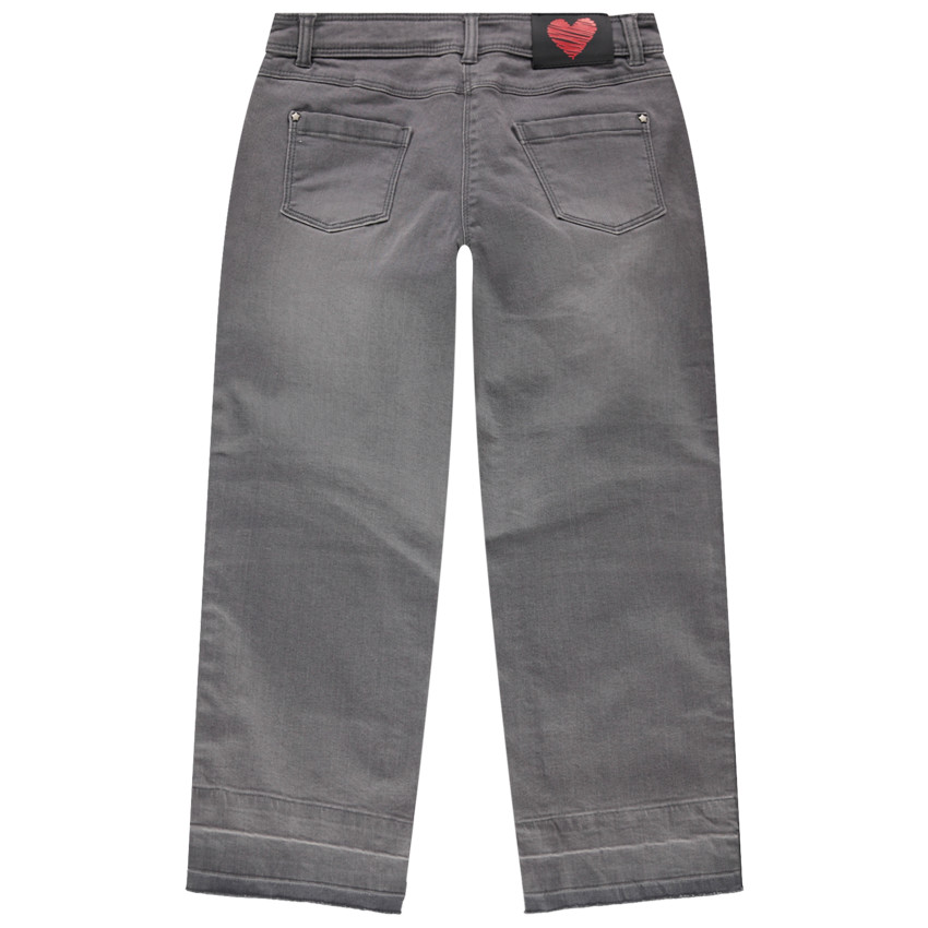 Παιδικά - Γκρι τζιν με used όψη και ασημί λωρίδες 