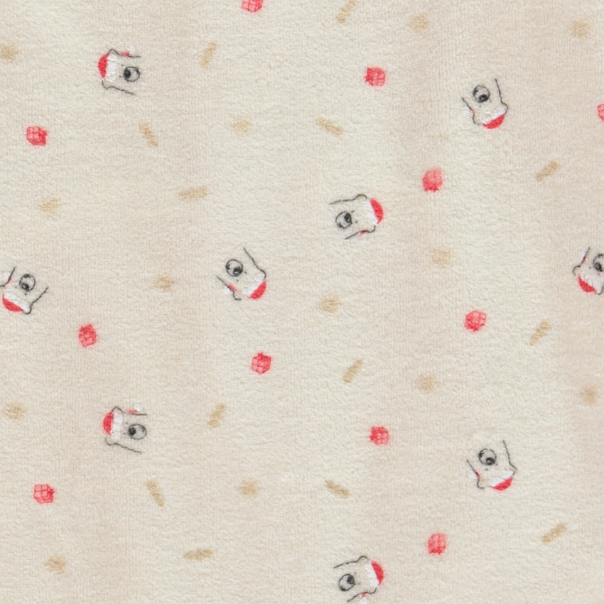 Βρεφικό υπνόσακο από βελουτέ με σχέδιο Χριστουγέννων και διαφορετικές ανοίξεις ανάλογα με την ηλικία 