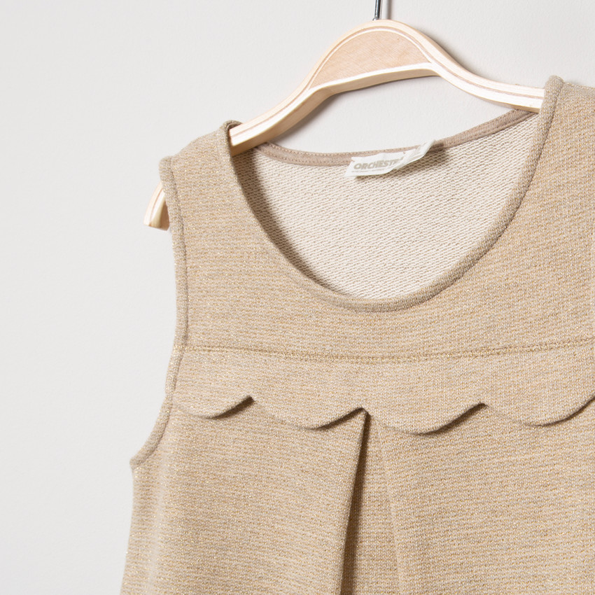 Αμάνικο φόρεμα από φανέλα με μεταλλιζέ όψη  Additional  Αμάνικο φόρεμα από φανέλα με μεταλλιζέ όψη