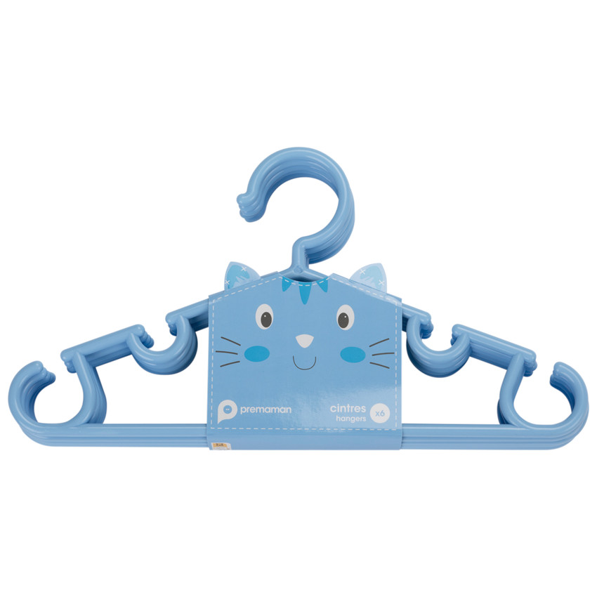 Σετ από 6 κρεμάστρες - Μπλε 