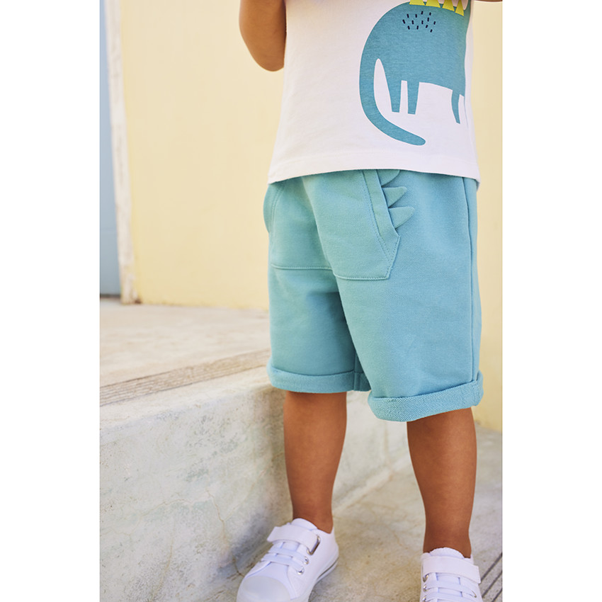 Σετ 2 τεμαχίων t-shirt + βερμούδα dinosaure για bebe αγόρι 
