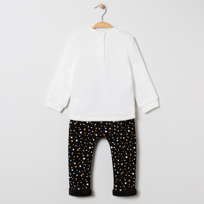 Jogging bi-matière à détails brodés et pantalon imprimé  Additional Jogging bi-matière à détails brodés et pantalon imprimé