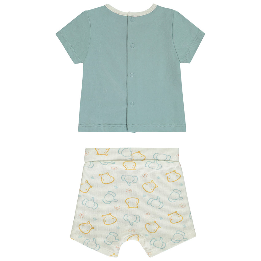 Σέτ 2 τμχ. με σχέδιο ιπποπόταμου για μωρό αγόρι 