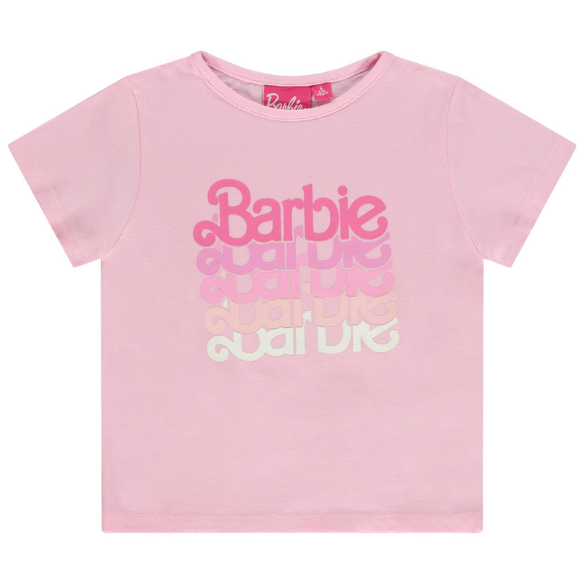 Κοντομάνικο μπλουζάκι με φαντεζί σχέδιο Barbie κορίτσι 