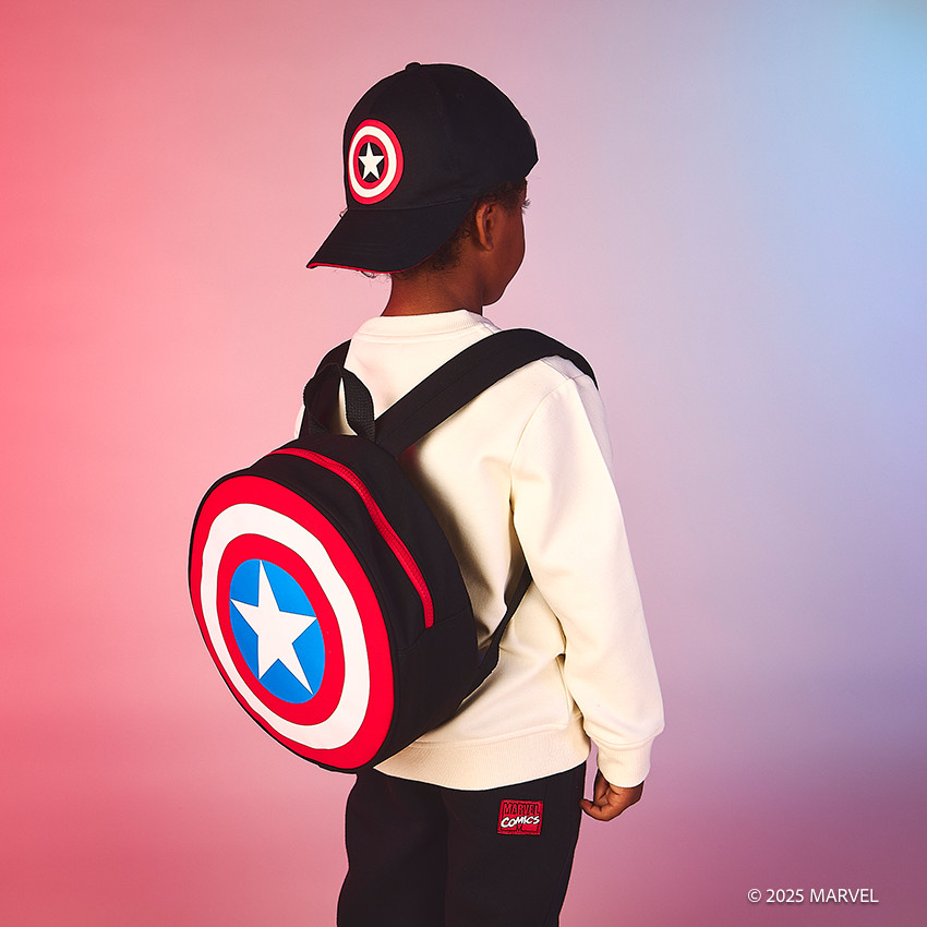 Sac à dos bouclier de Captain America Marvel pour garçon 