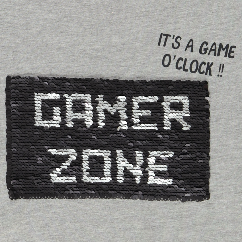 T-shirt μακρυμάνικο από jersey με μαγικά στρας αγόρι 