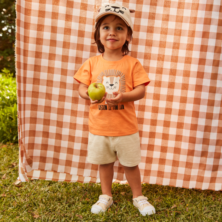 T-shirt à manches longues avec imprimé Lion pour bébé garçon 
