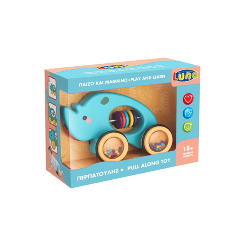 Τροχήλατο Ρινόκερος Περπατούλης 28Χ9,5Χ18,5Εκ Luna 