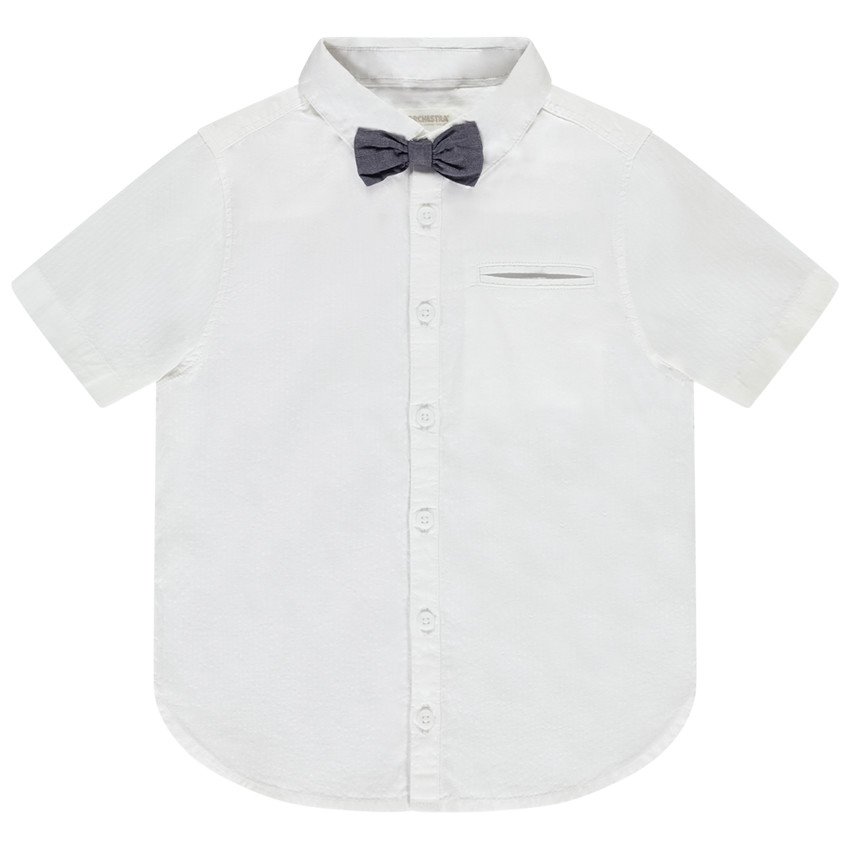 Πουκάμισο κοντομάνικο με φιόγκο για αγόρι 