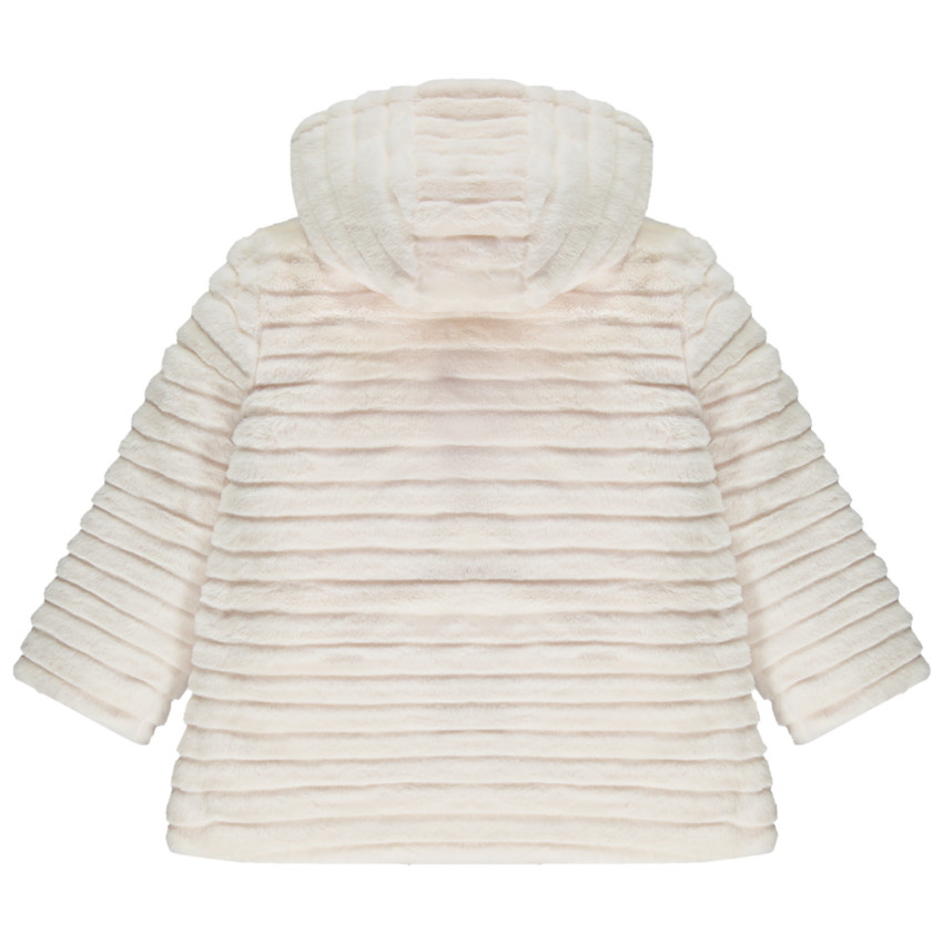 Παλτό με κουκούλα από συνθετική γούνα για κορίτσι 