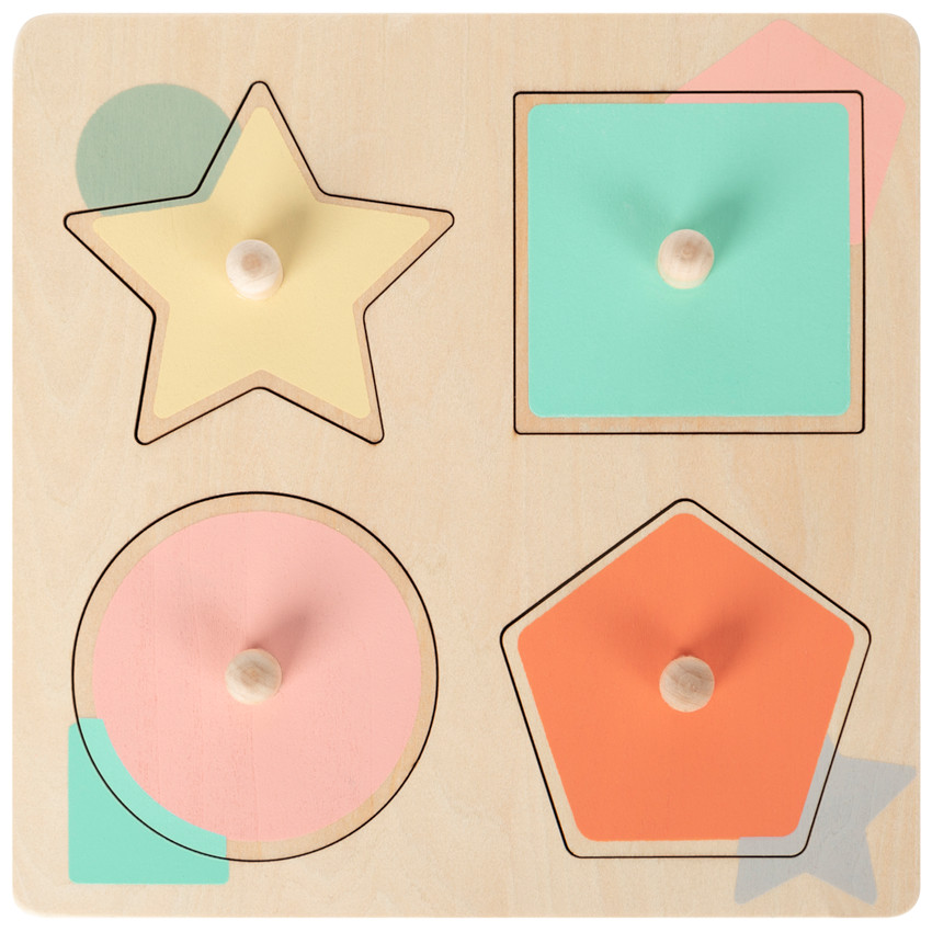 Ξύλινο πάζλ Crazy Jungle 5 τμχ. - Κορίτσι 