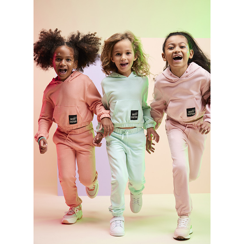 Φούτερ από φούτερ μονόχρωμο για κορίτσι 