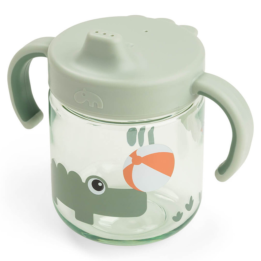 Εκπαιδευτικό Ποτήρι Με Στόμιο Και Λαβές Tiny Farm Green 260 ml 