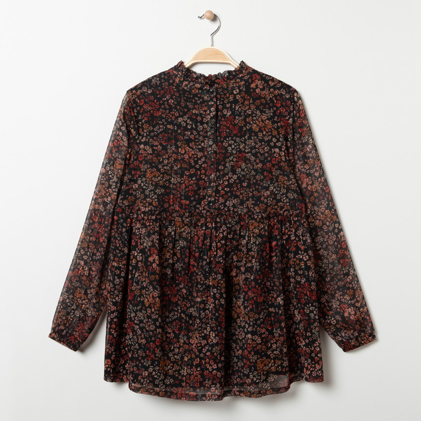 Τουνίκ Εγκυμοσύνης μακρυμάνικο με σχέδιο floral 