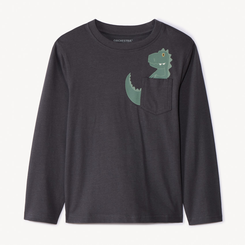 Μακρυμάνικο μπλουζάκι jersey με ζωηρό σχέδιο ζώου για αγόρι 