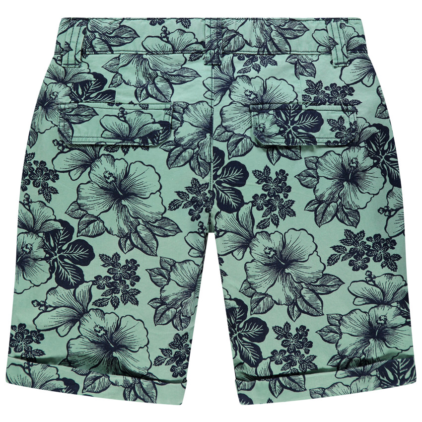 Βερμούδα με οργανικό βαμβάκι με σχέδιο floral  σε όλη την επιφάνεια 