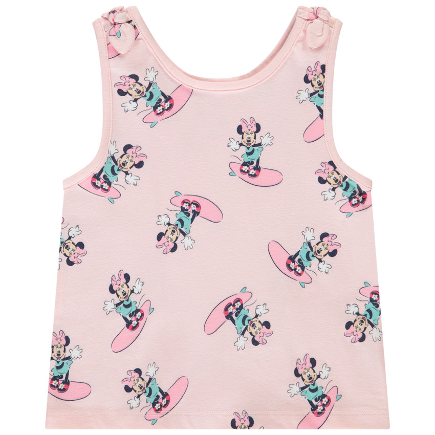 Αμάνικο μπλουζάκι jersey με σχέδιο Minnie Disney για bebe κορίτσι 