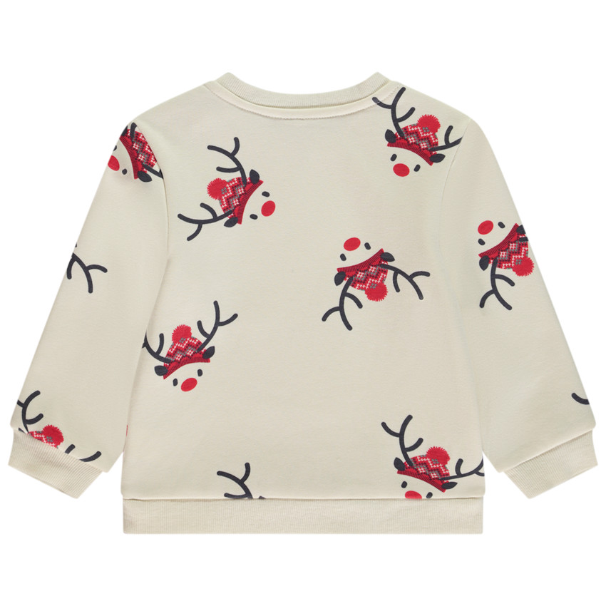 Φούτερ με σχέδιο τάρανδων Χριστουγέννων για μωρό αγόρι 