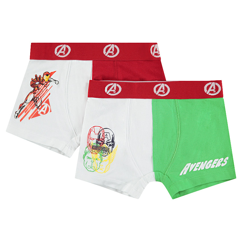 Σετ 2 βαμβακερά μποξεράκια με τυπωμένους ήρωες Εκδικητές ©Marvel 