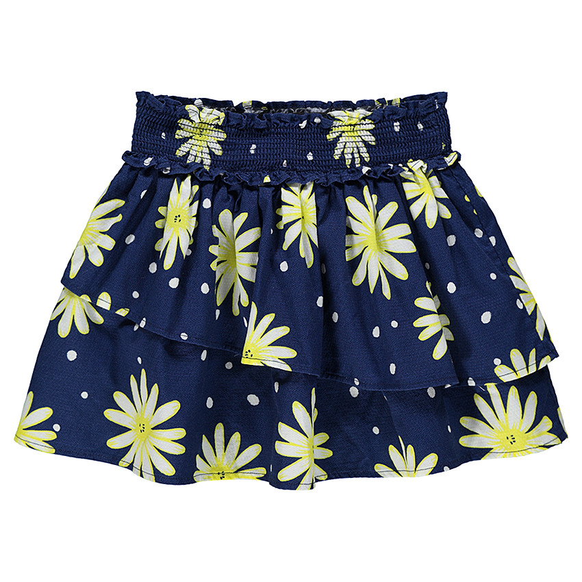 Φούστα με βολάν και εμπριμέ φλοράλ μοτίβο 