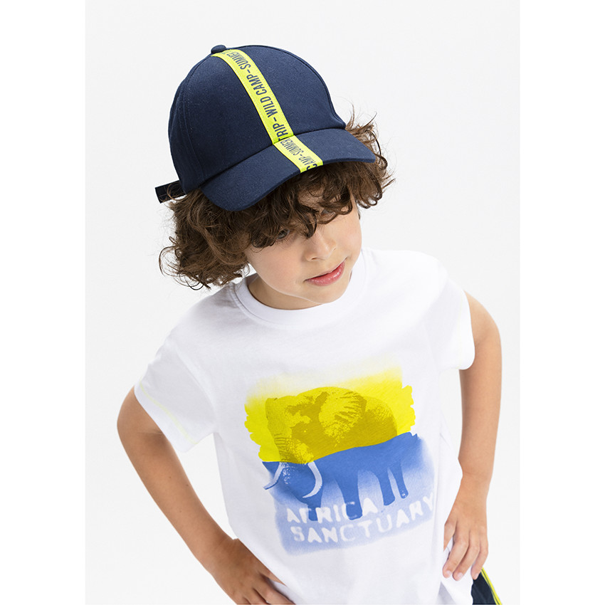 Casquette twill avec bande contrastée pour garçon 