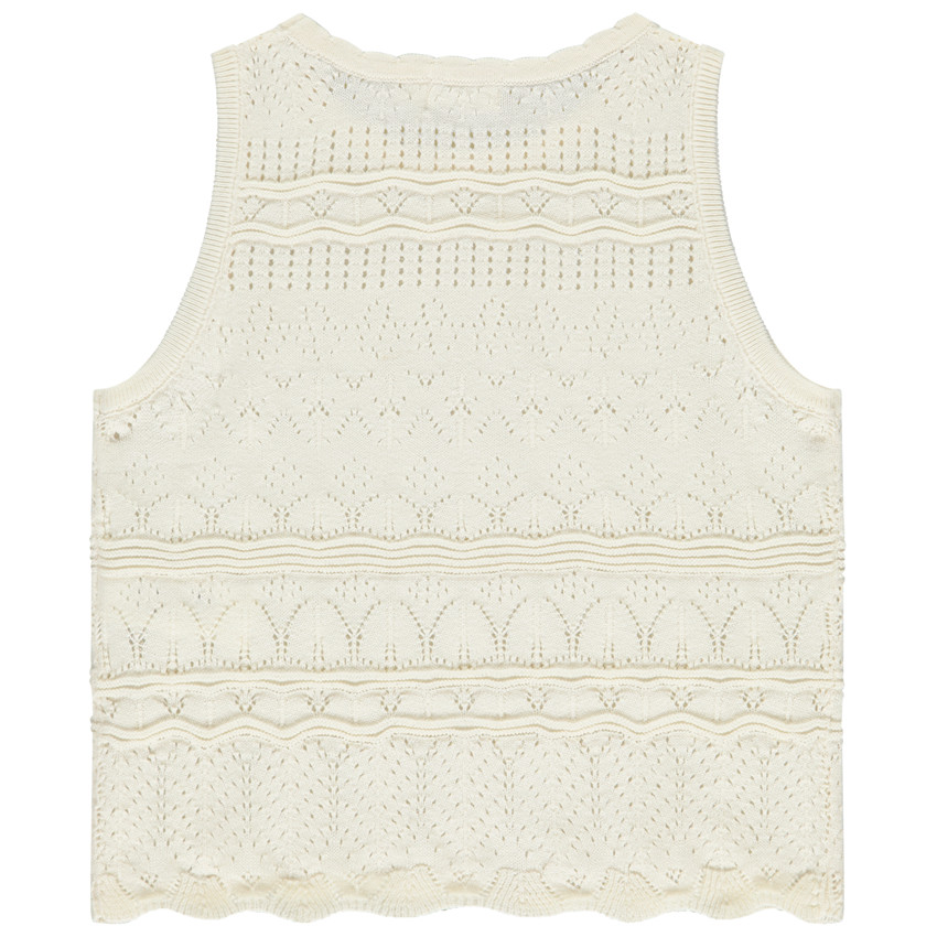 Débardeur en maille ajourée pour fille  