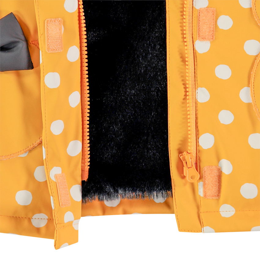 Parka πουά με επένδυση  sherpa και σχέδιο Minnie Disney 