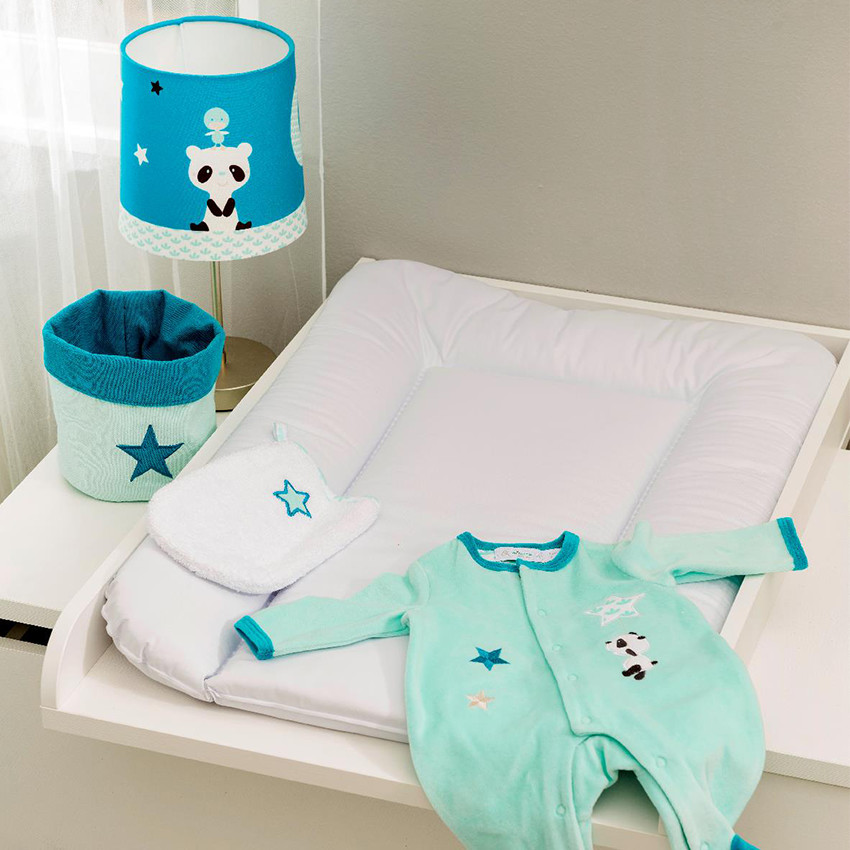 Set de 2 boites de rangement en tissu patch étoile 