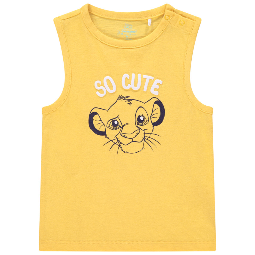 Αμάνικο μπλουζάκι με οργανικό βαμβάκι σχέδιο Simba Disney 
