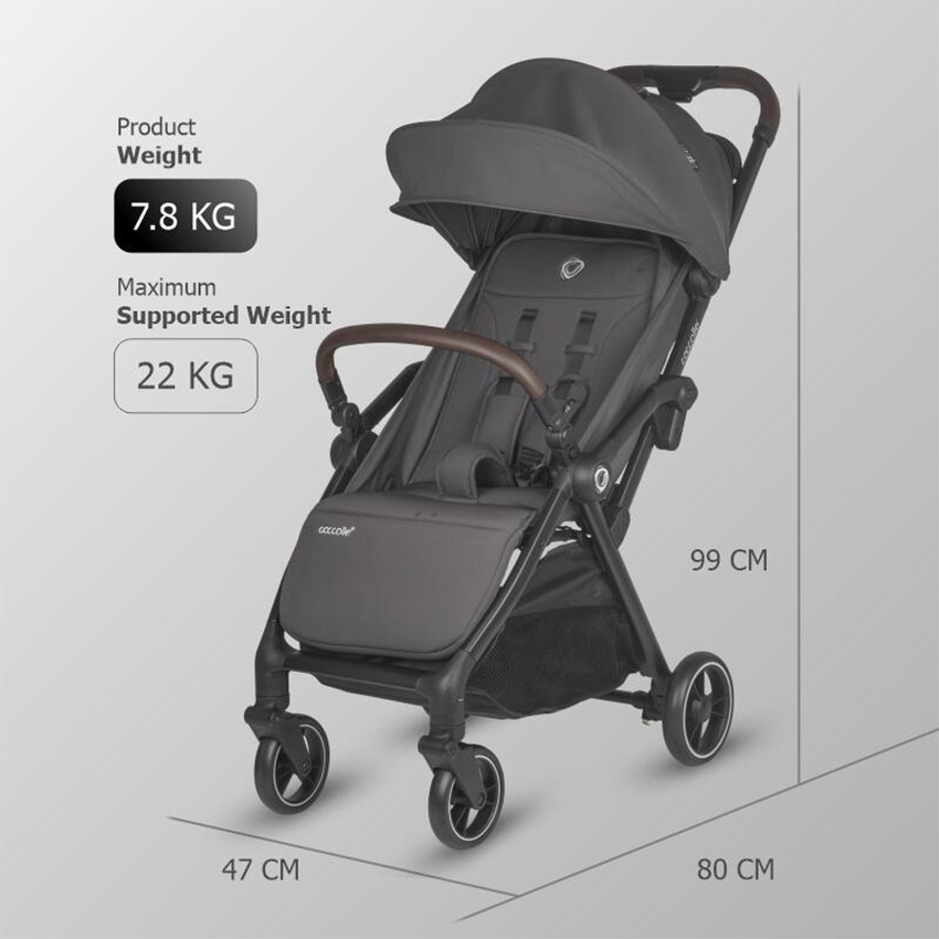 Καρότσι Με Αυτόματο Κλείσιμο Coccolle Arella / Dark Pearl 