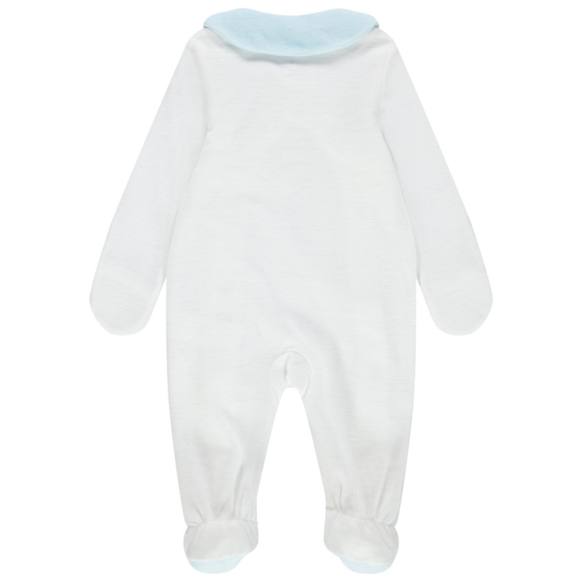 Βελουτέ φορμάκι ύπνου με λαιμόκοψη που κάνει αντίθεση και κεντημένο φεγγαράκι 