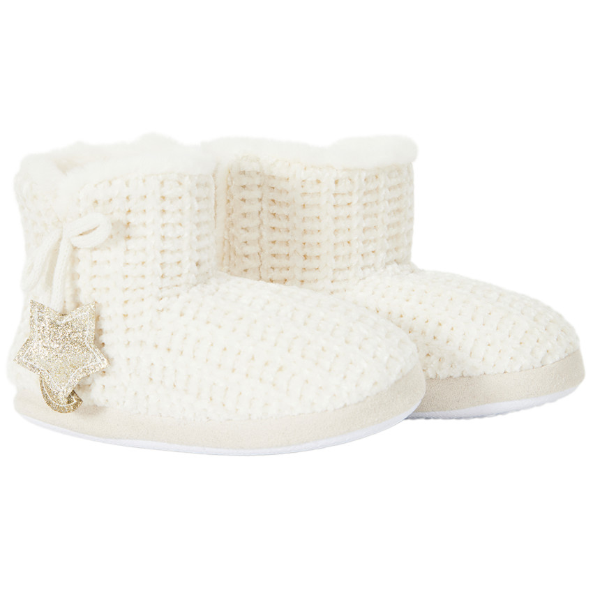 Κάλτσες μπότες από πλεκτό με διακοσμήσεις glitter για κορίτσι 