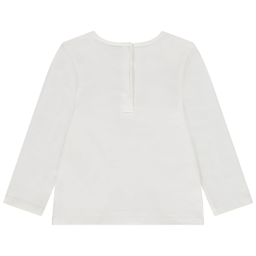 T-shirt μακρυμάνικο με εφαρμογή από πλεκτό για κορίτσι μωρό 