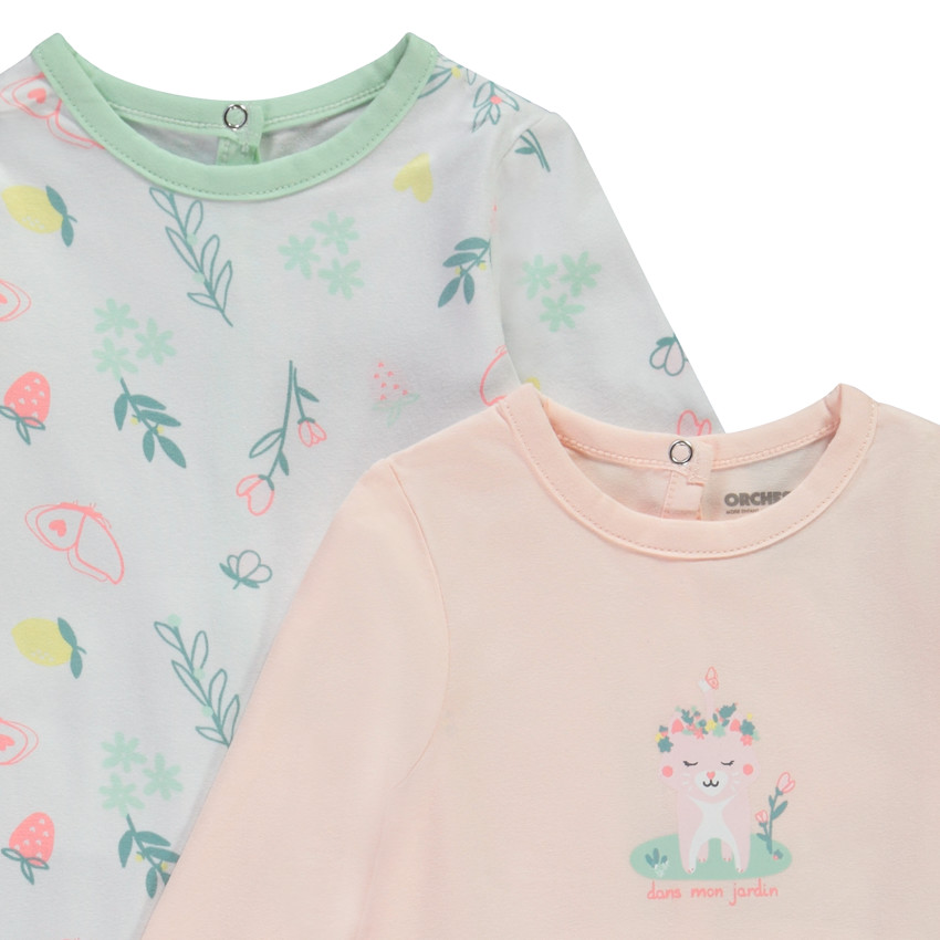 Σετ από 4 φαντεζί dors-biens από jersey για bebe κορίτσι 