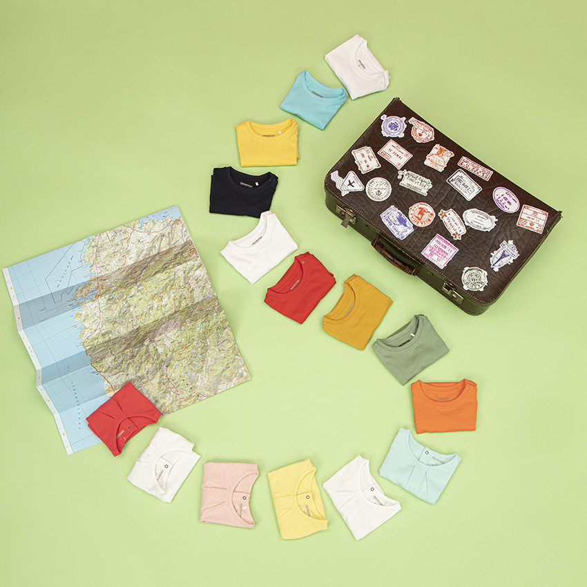 Σετ από 3 μπλουζάκια από οργανικό βαμβάκι και τυπωμένο logo 