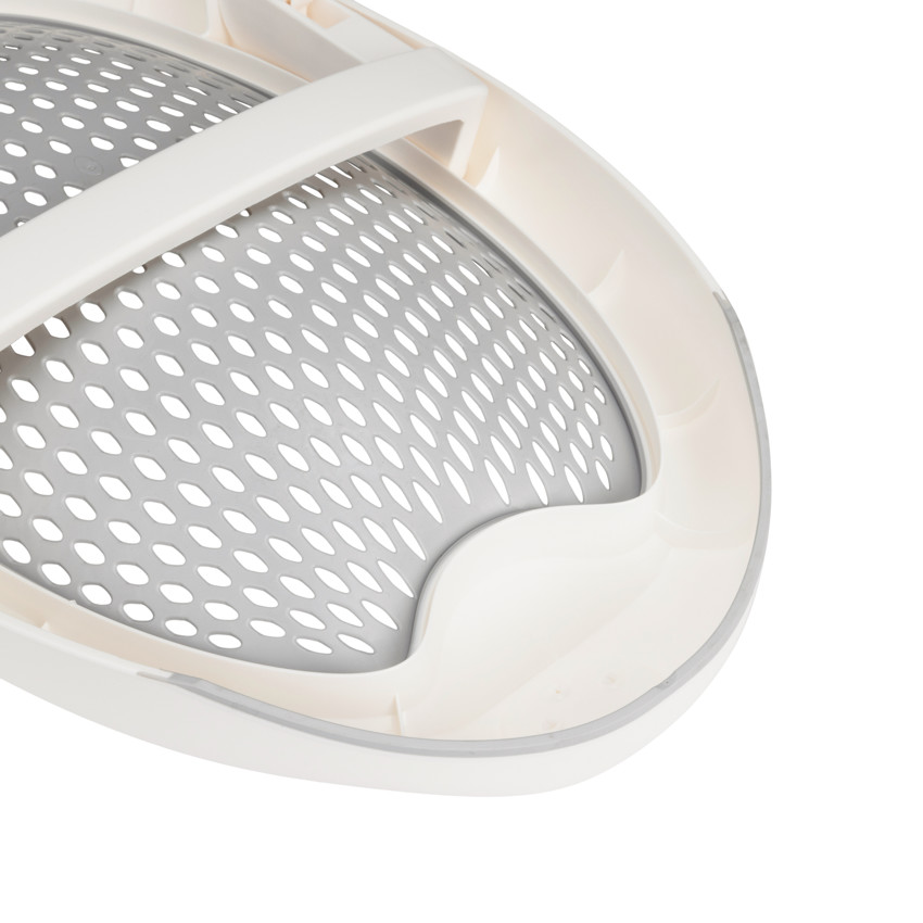 Ρηλάξ μπάνιου διπλωτό από σιλικόνη γκρι λευκό 