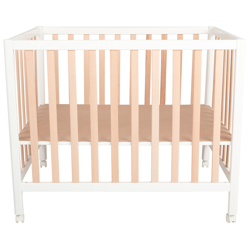 Ξύλινο πάρκο Tommy λευκό ρυθμιζόμενο με ρόδες 