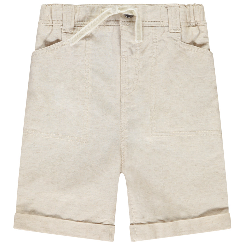 Βερμούδα από υφασμάτινο μονόχρωμο για μωρό αγόρι 
