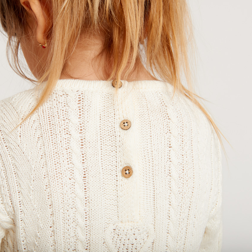 Φόρεμα effet 2 σε 1 bi-matière φαντεζί για bebe κορίτσι 