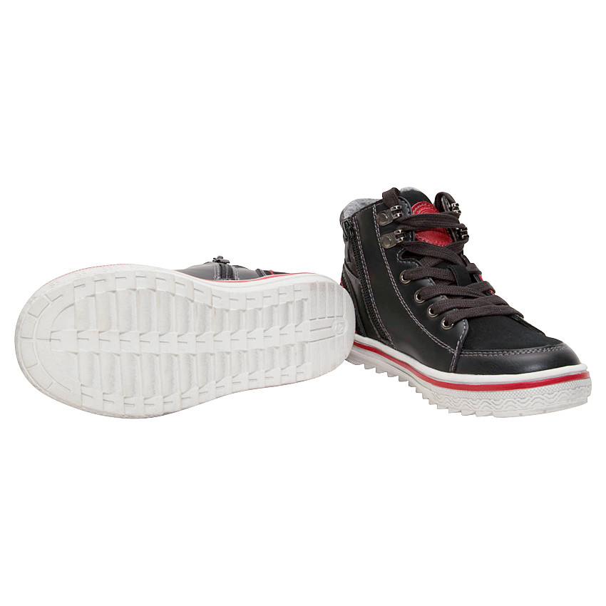 Αθλητικά παπούτσια ψηλά με κορδόνια και φερμουάρ για αγόρι 