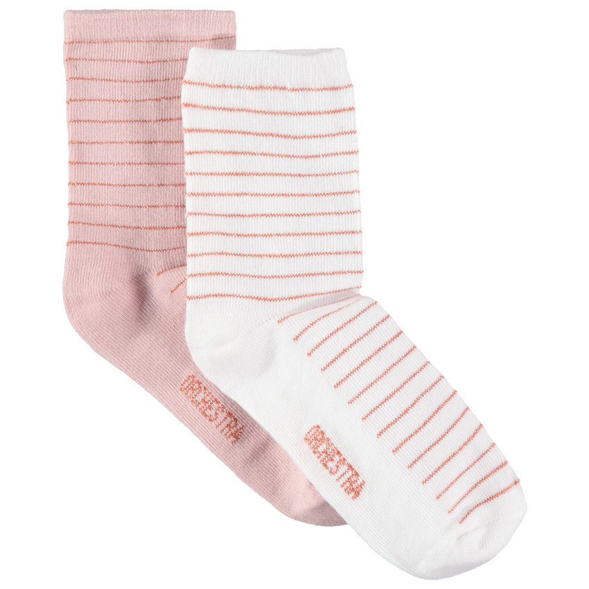 Σετ με 2 ζευγάρια κάλτσες με λεπτές ρίγες 