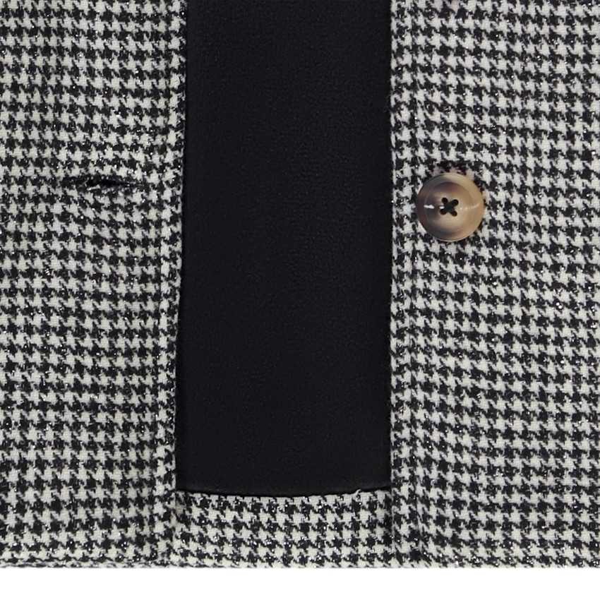 Παλτό από μαλλί imprimé pied-de-poule για κορίτσι 