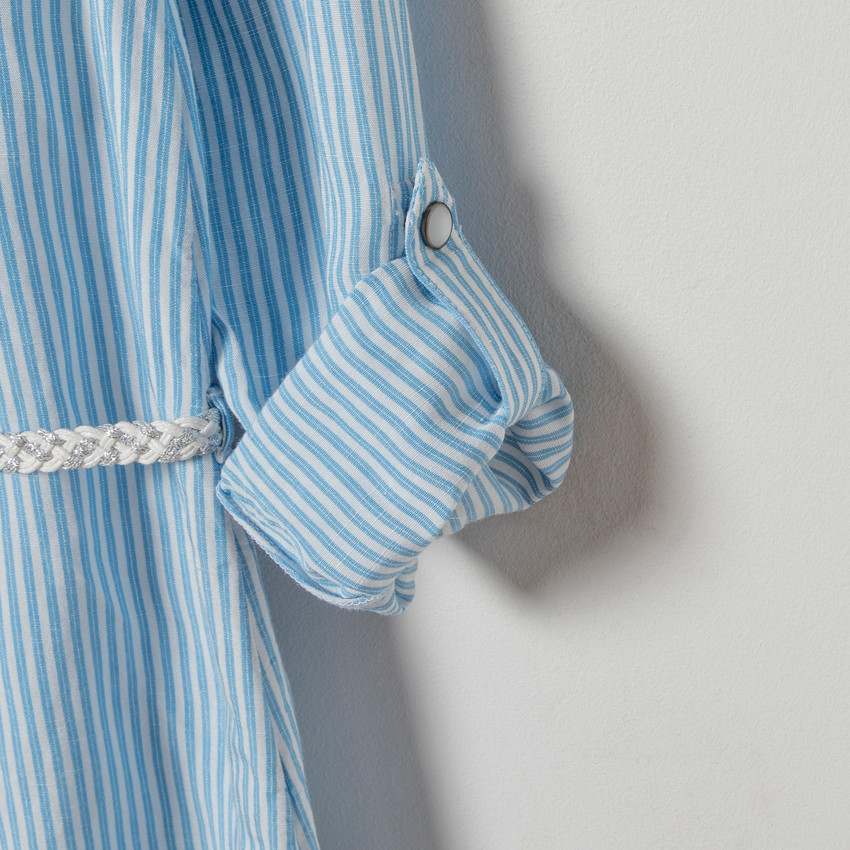 Φόρεμα μακρυμάνικο ριγέ για κορίτσι 